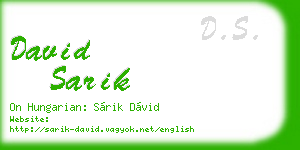 david sarik business card